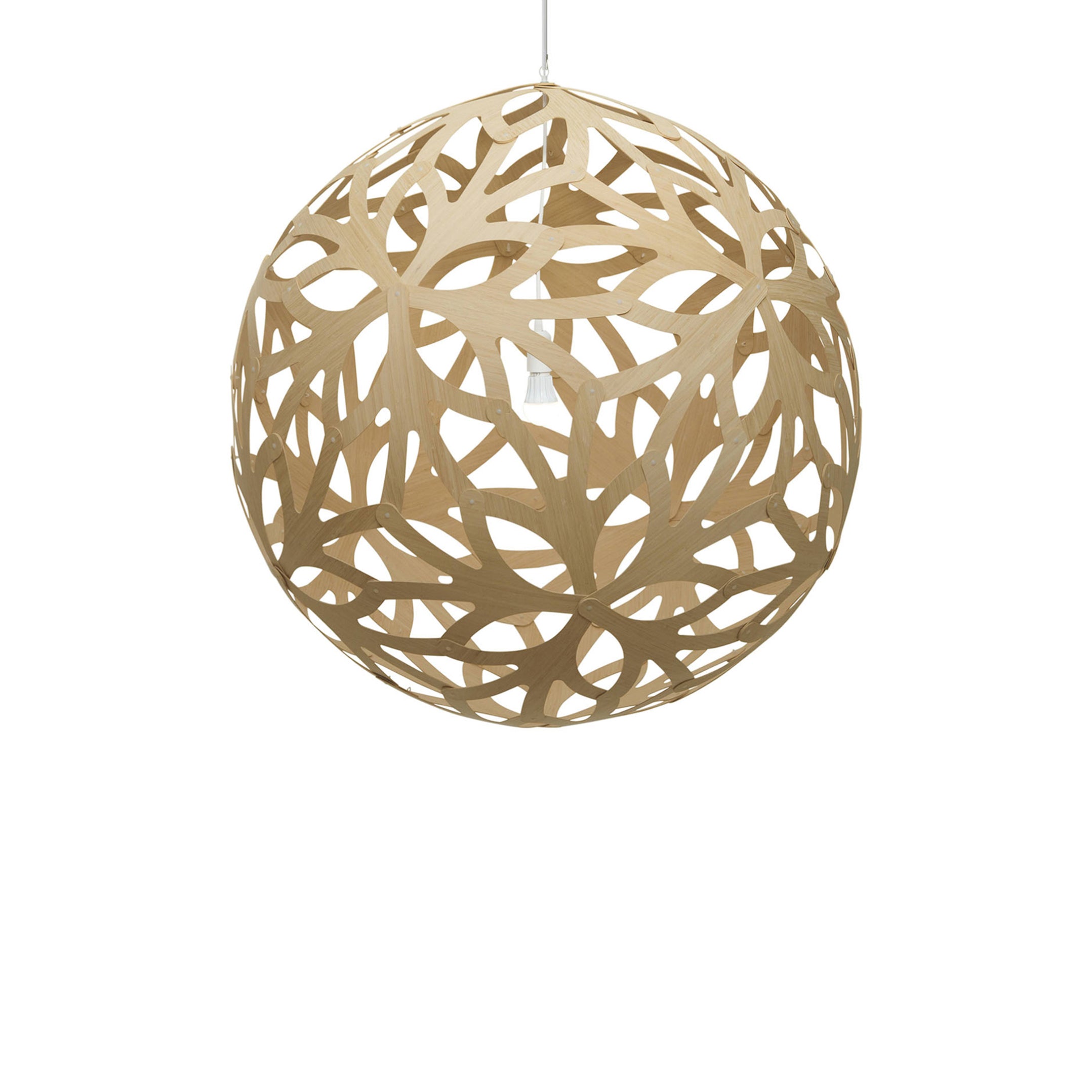 Floral Pendant Light: XX Large + Bamboo + White