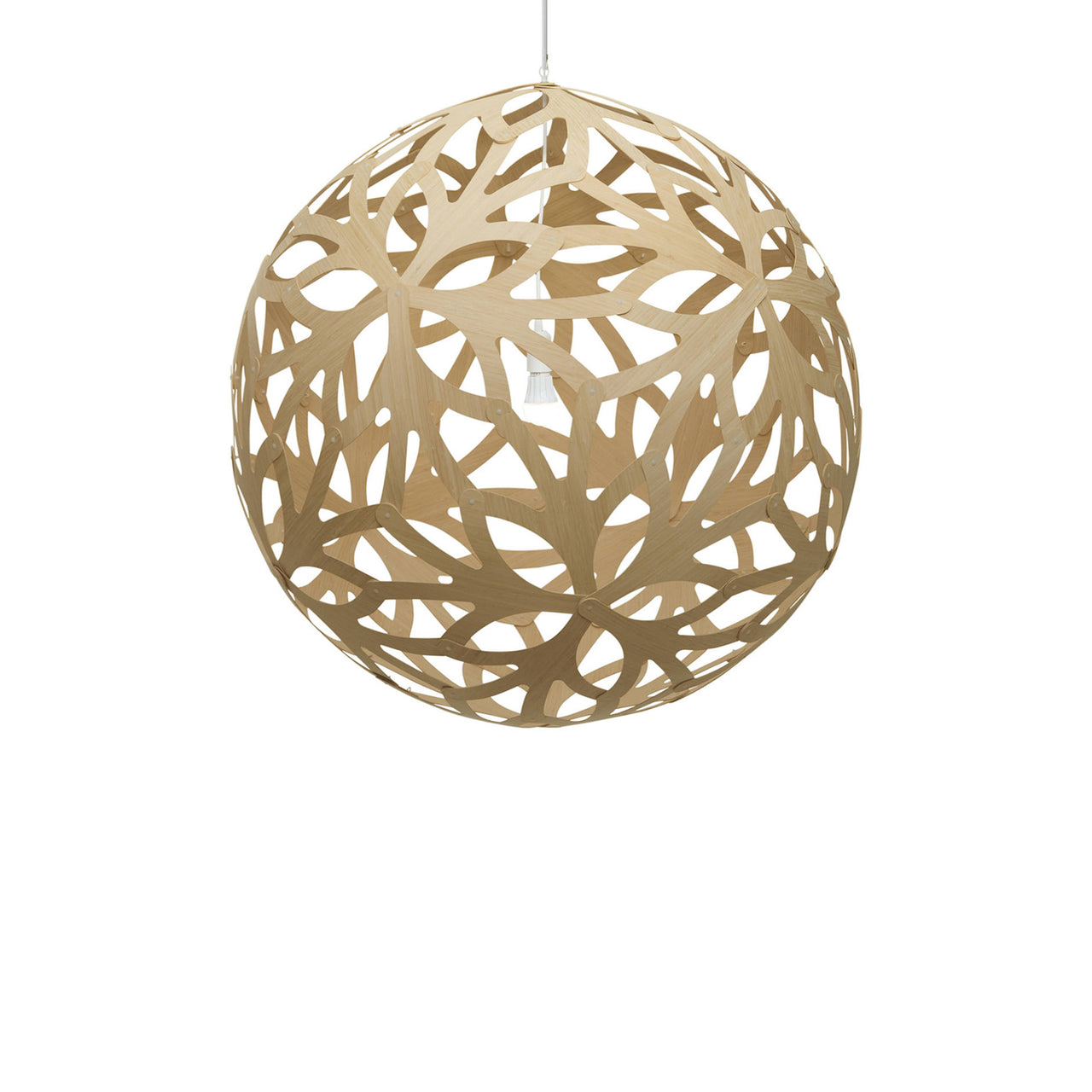 Floral Pendant Light: XX Large + Bamboo + White