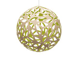Floral Pendant Light: XX Large + Bamboo + Lime + White