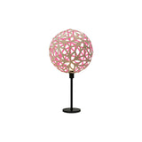 Floral Table Lamp: Bamboo + Pink