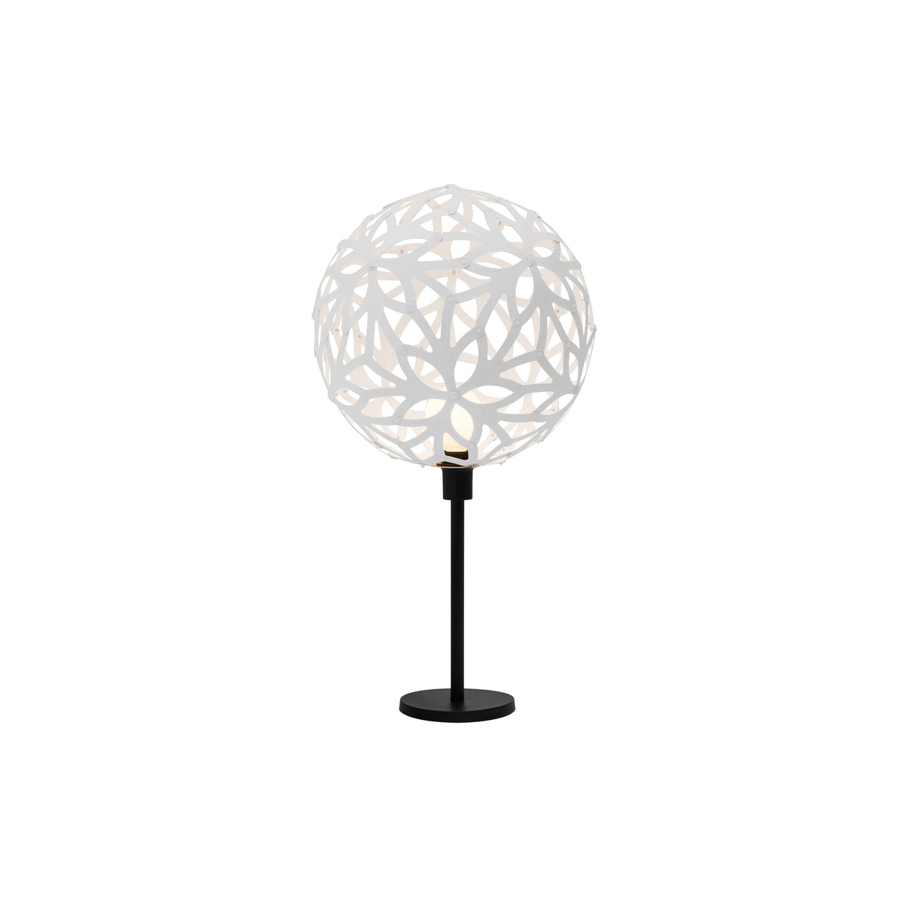 Floral Table Lamp: White