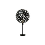 Floral Table Lamp: Black