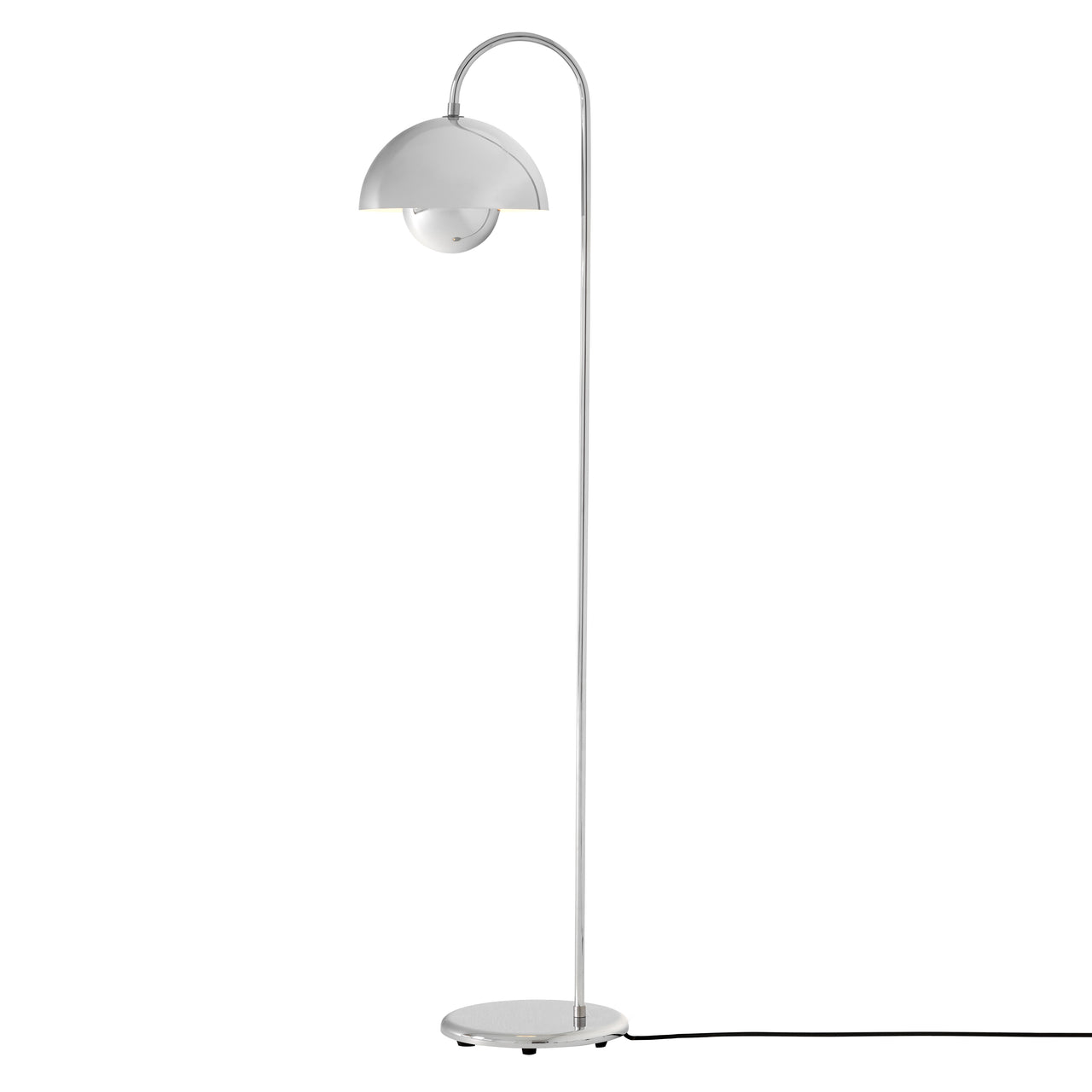 Flowerpot Floor Lamp VP12: Chrome-plated