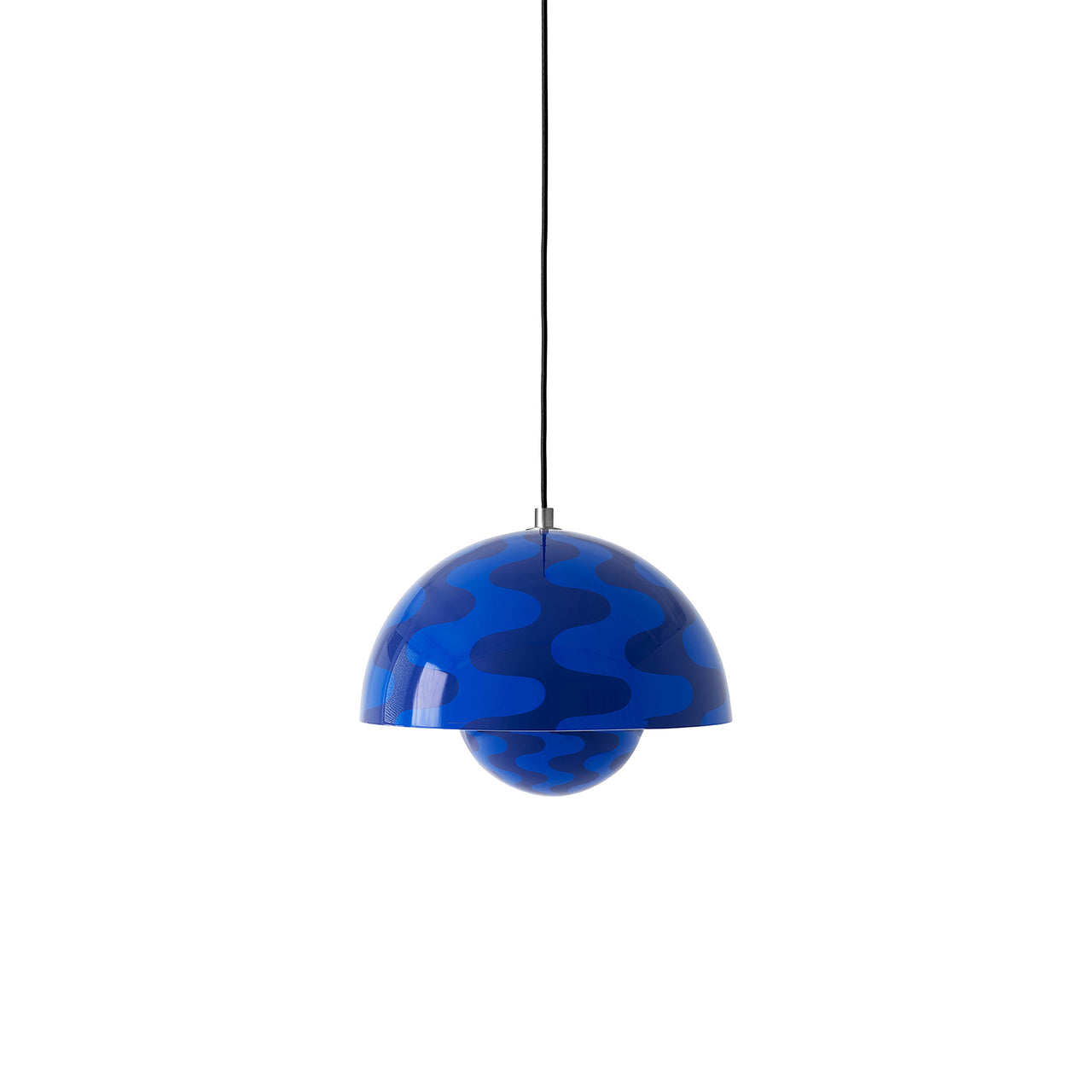 Flowerpot VP1 Pendant: Cobalt Blue + Twilight Blue + Black
