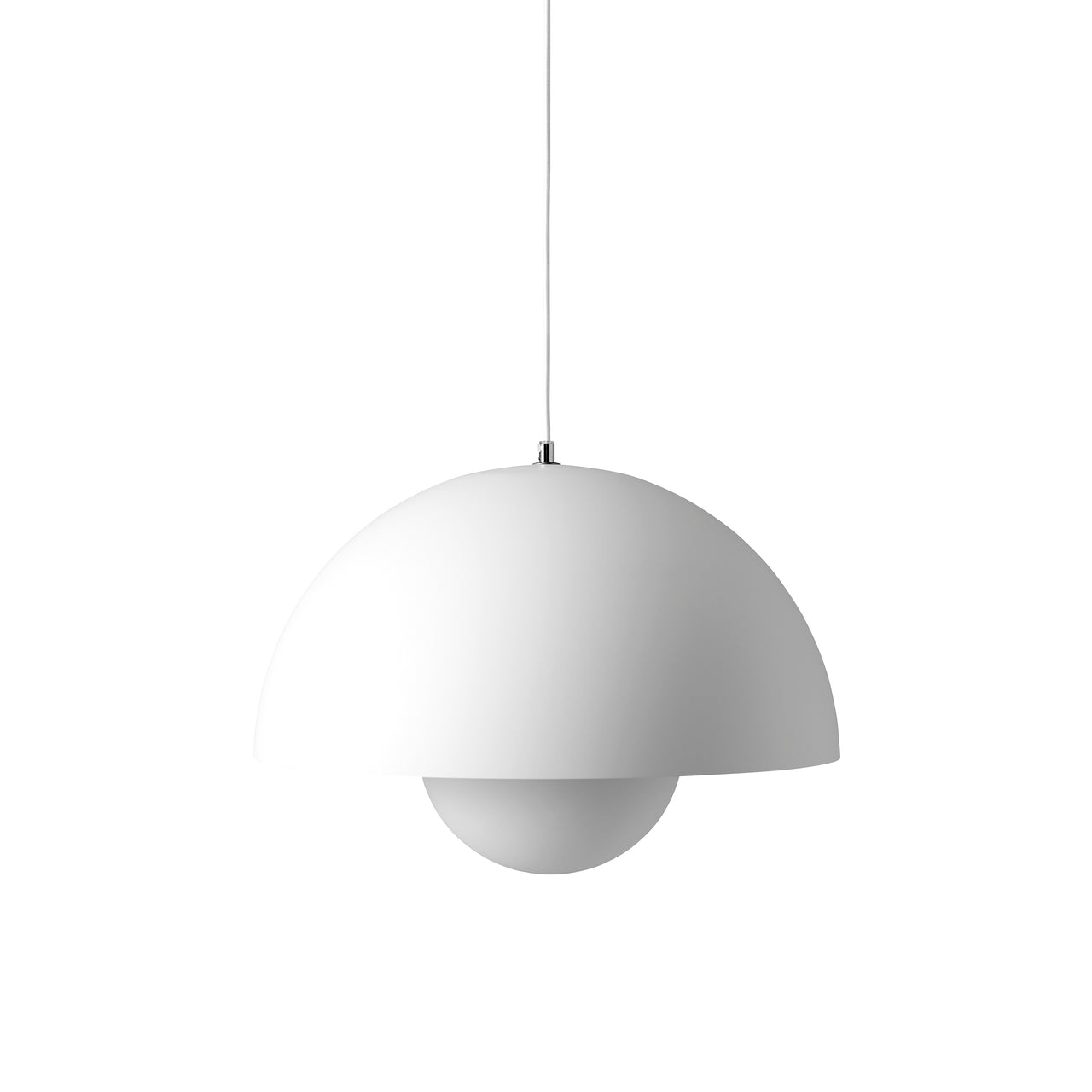 Big FlowerPot VP2 Pendant: Matte White