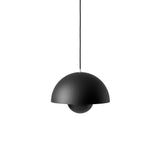 Big FlowerPot VP2 Pendant: Matte Black + Black