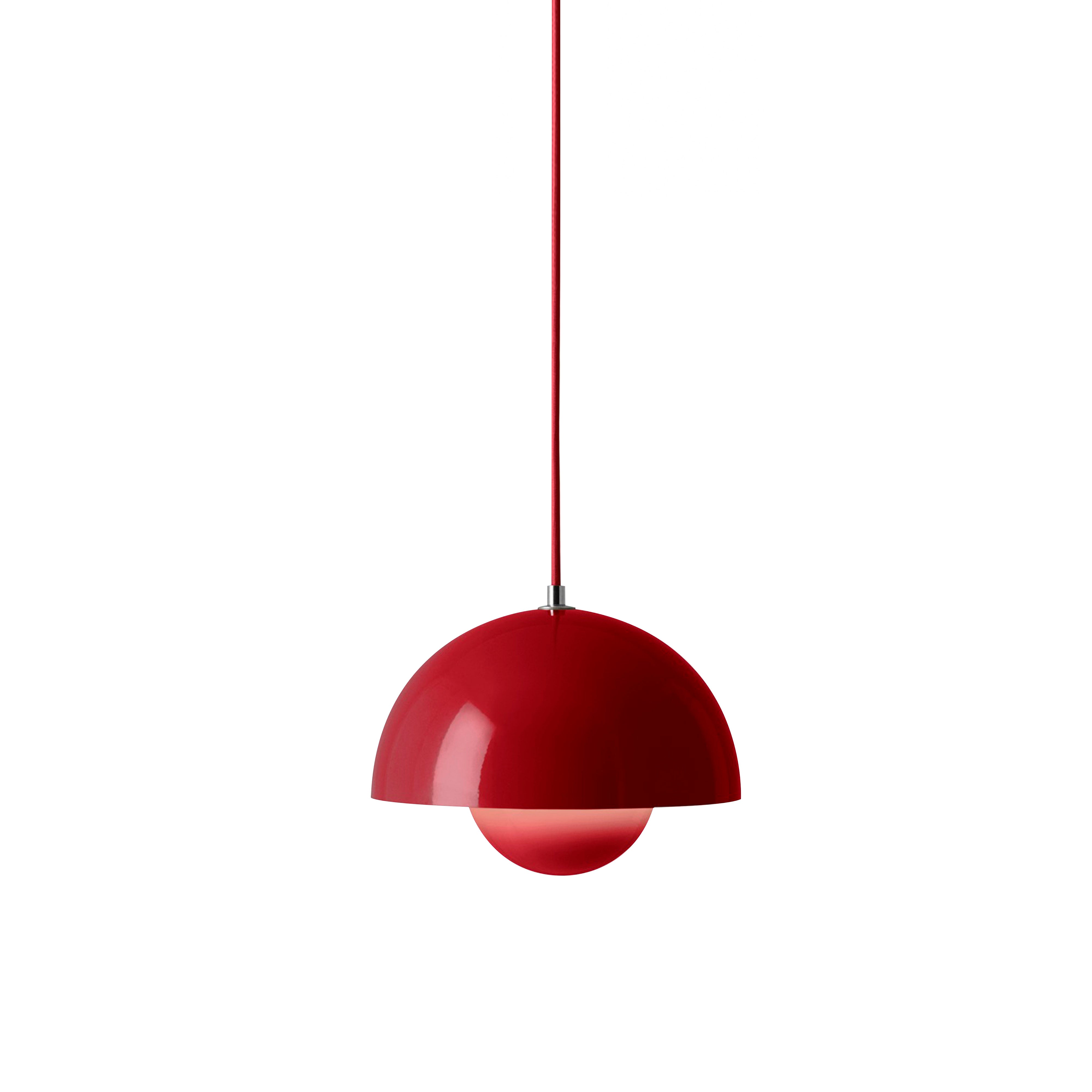 FlowerPot VP1 Pendant: Vermilion Red