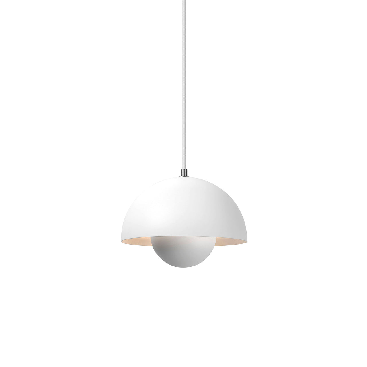 FlowerPot VP1 Pendant: Matt White + White