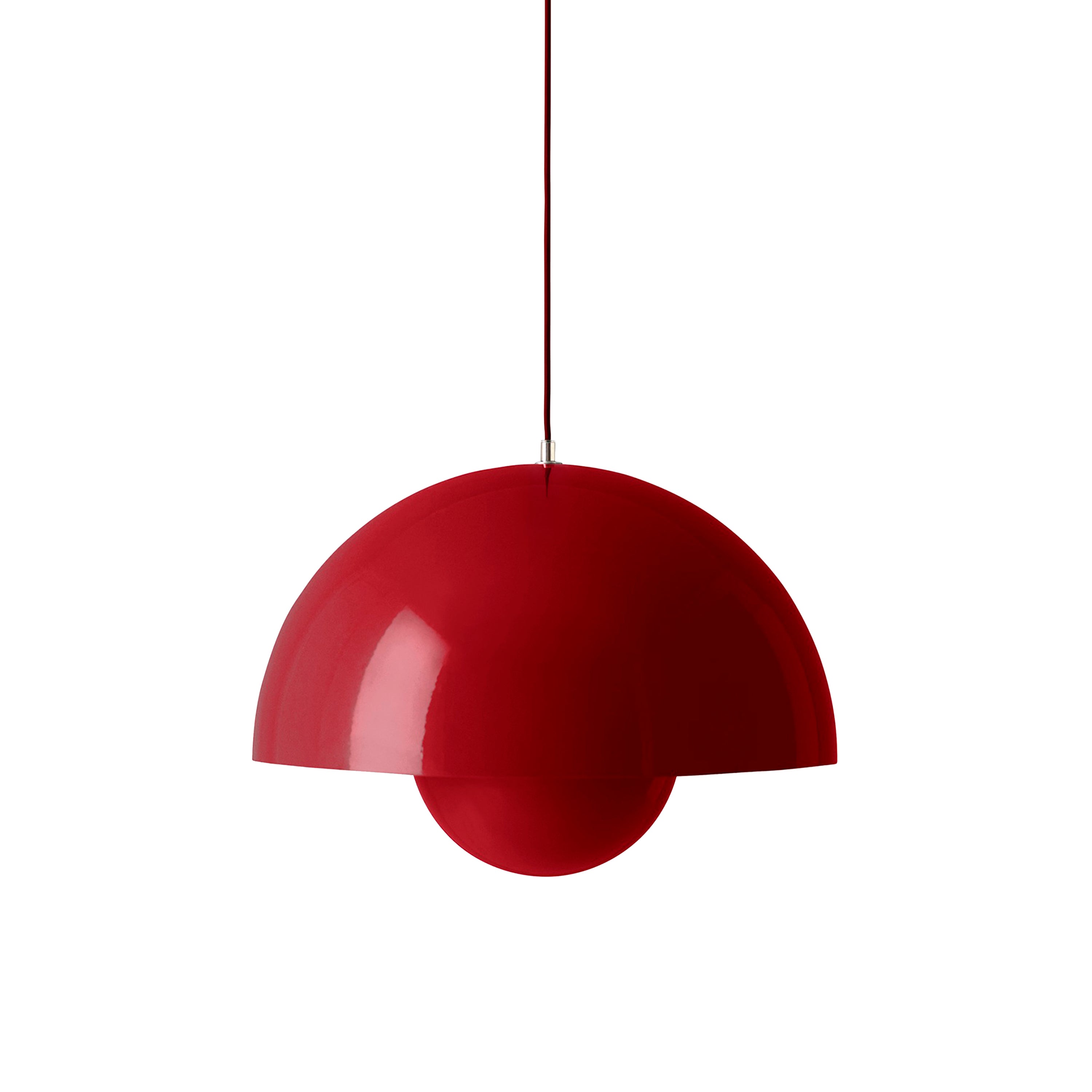 Big FlowerPot VP2 Pendant: Vermilion Red