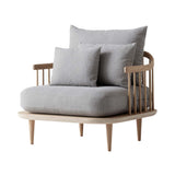 Fly Series SC1 Lounge Chair: White Oiled Oak + Hot Madison Reboot 094