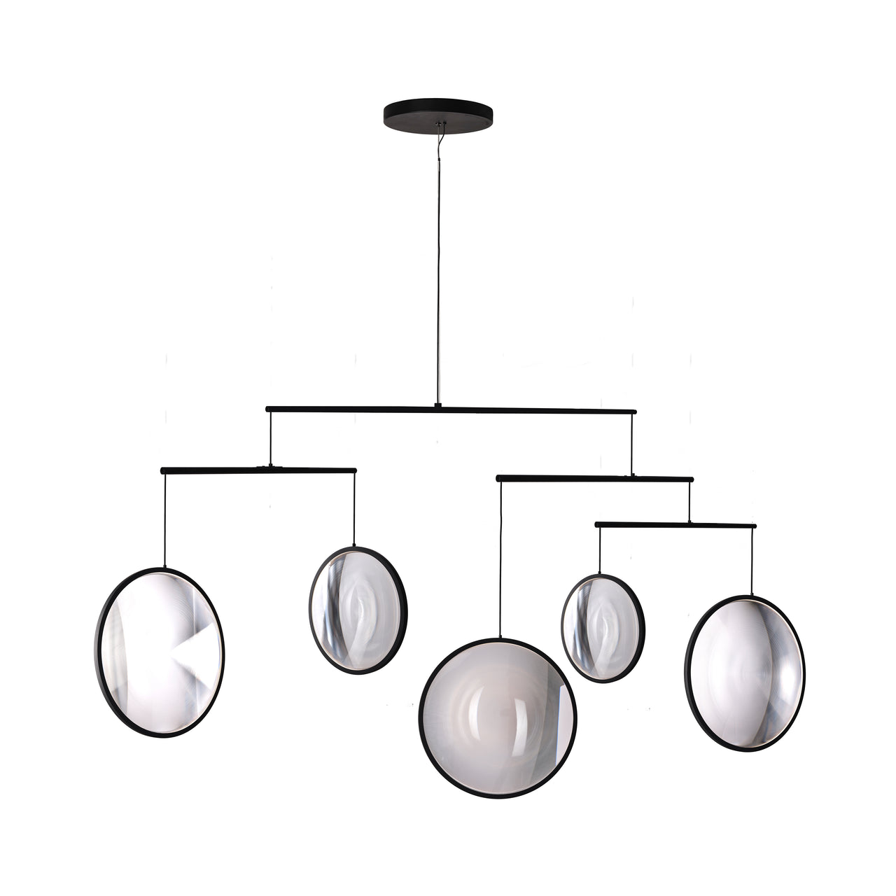 Focus Chandelier: Black + 5