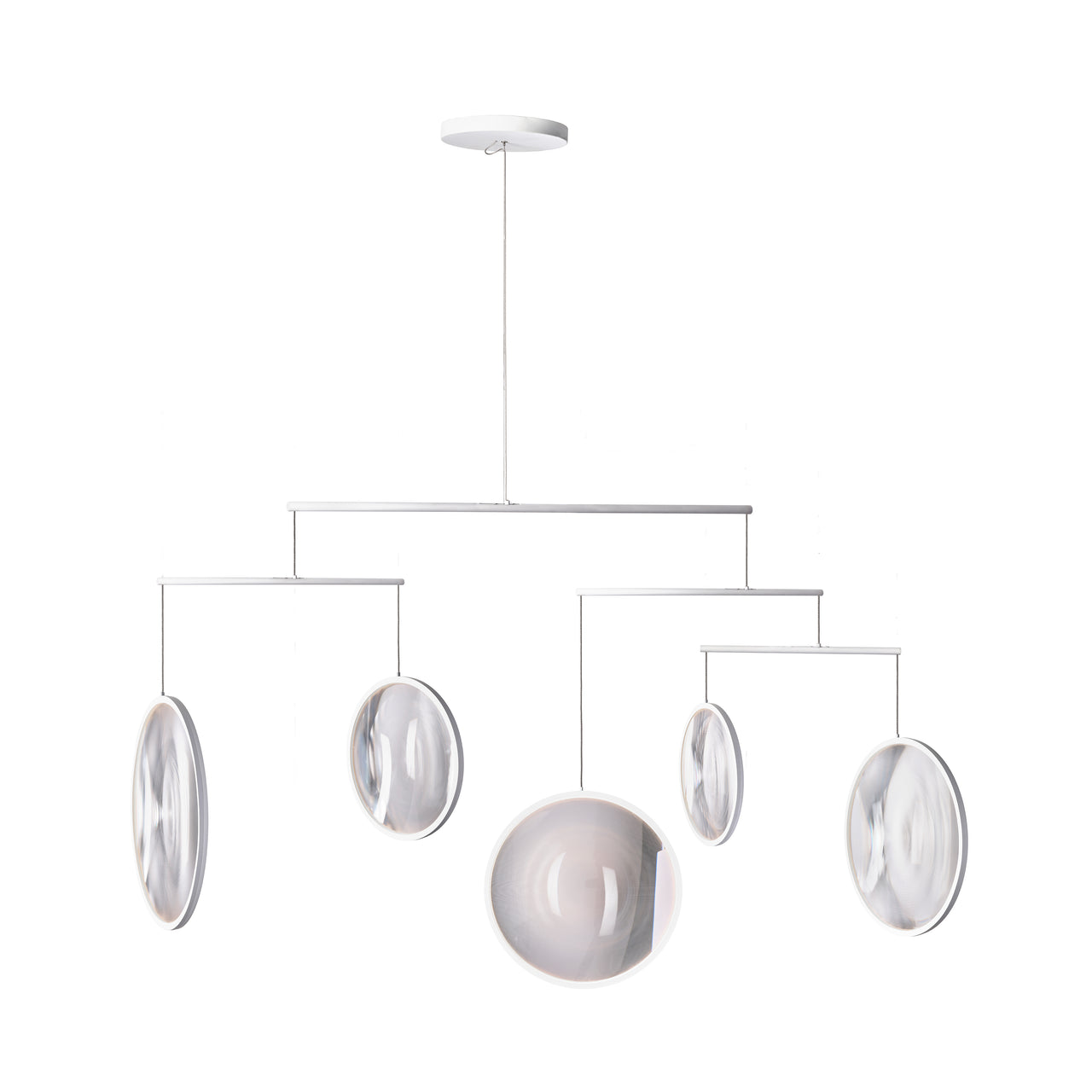 Focus Chandelier: White + 5