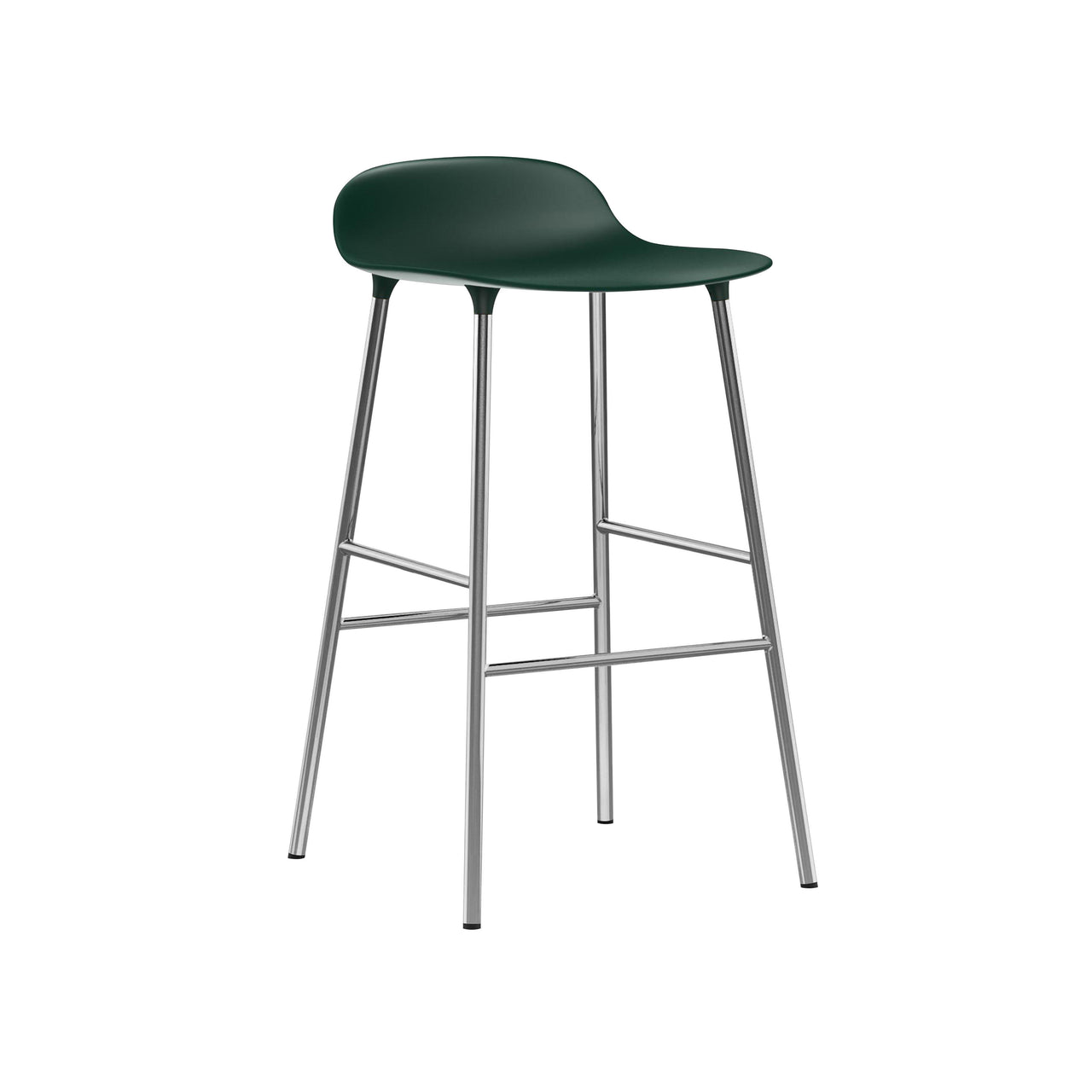 Form Bar + Counter Stool: Chrome + Counter + Green