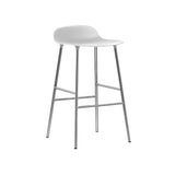 Form Bar + Counter Stool: Chrome + Counter + White