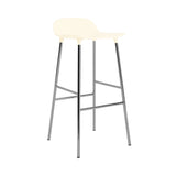Form Bar + Counter Stool: Chrome + Bar + Cream