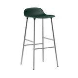 Form Bar + Counter Stool: Chrome + Bar + Green