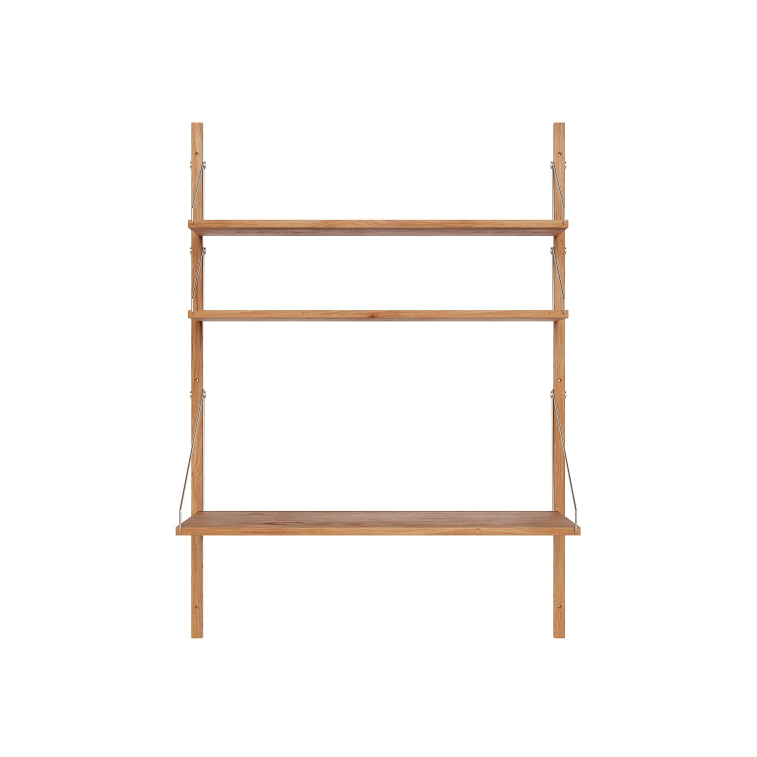 Shelf Library: Medium (W80) + Desk Section 