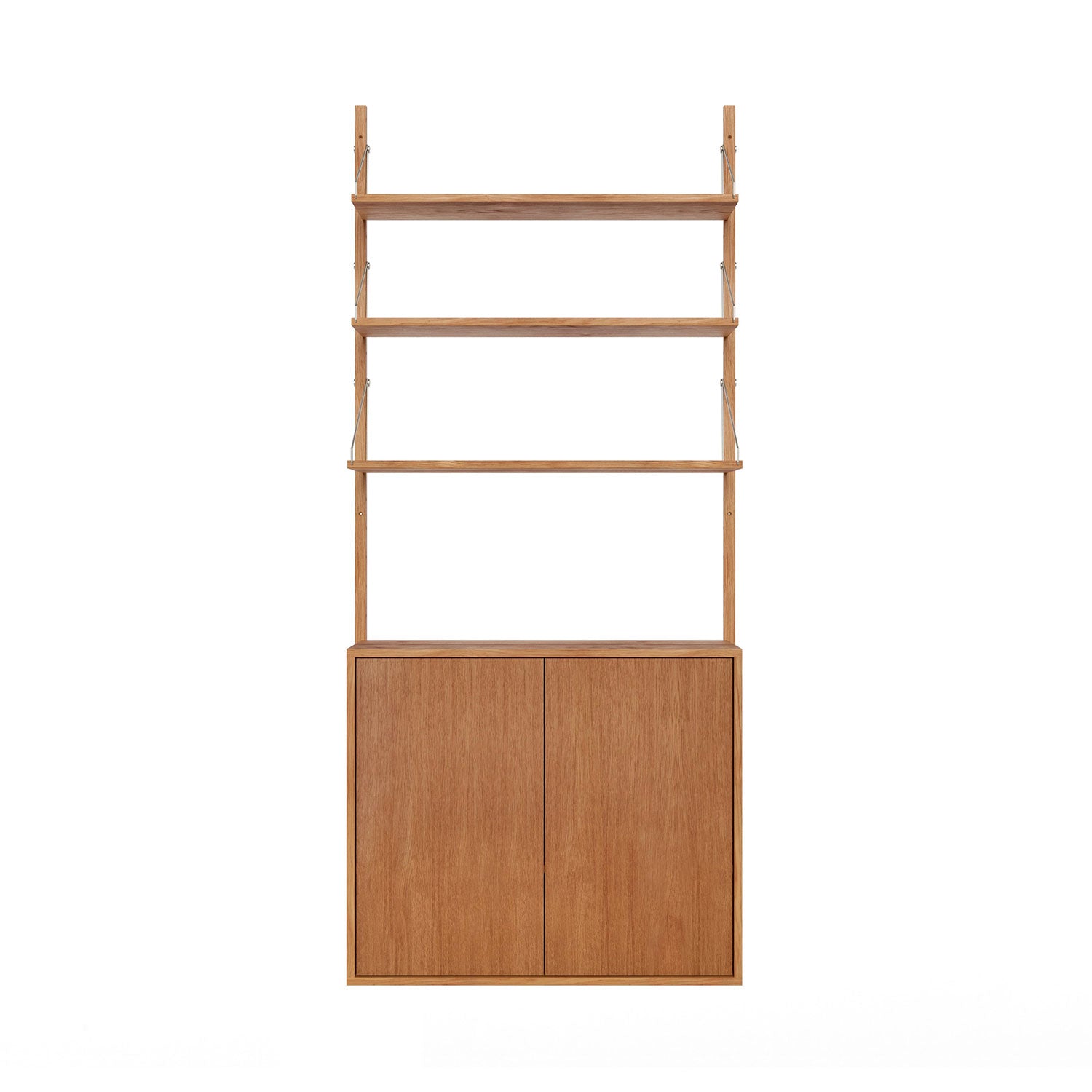 Shelf Library: High (W80) + Cabinet Section - Medium 