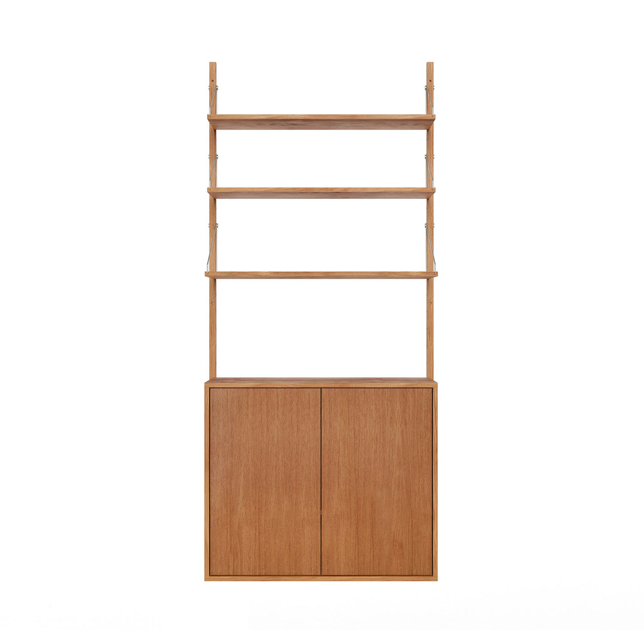 Shelf Library: High (W80) + Cabinet Section - Medium 