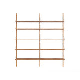 Shelf Library: High (W80) + Double Section + Natural Oiled Oak