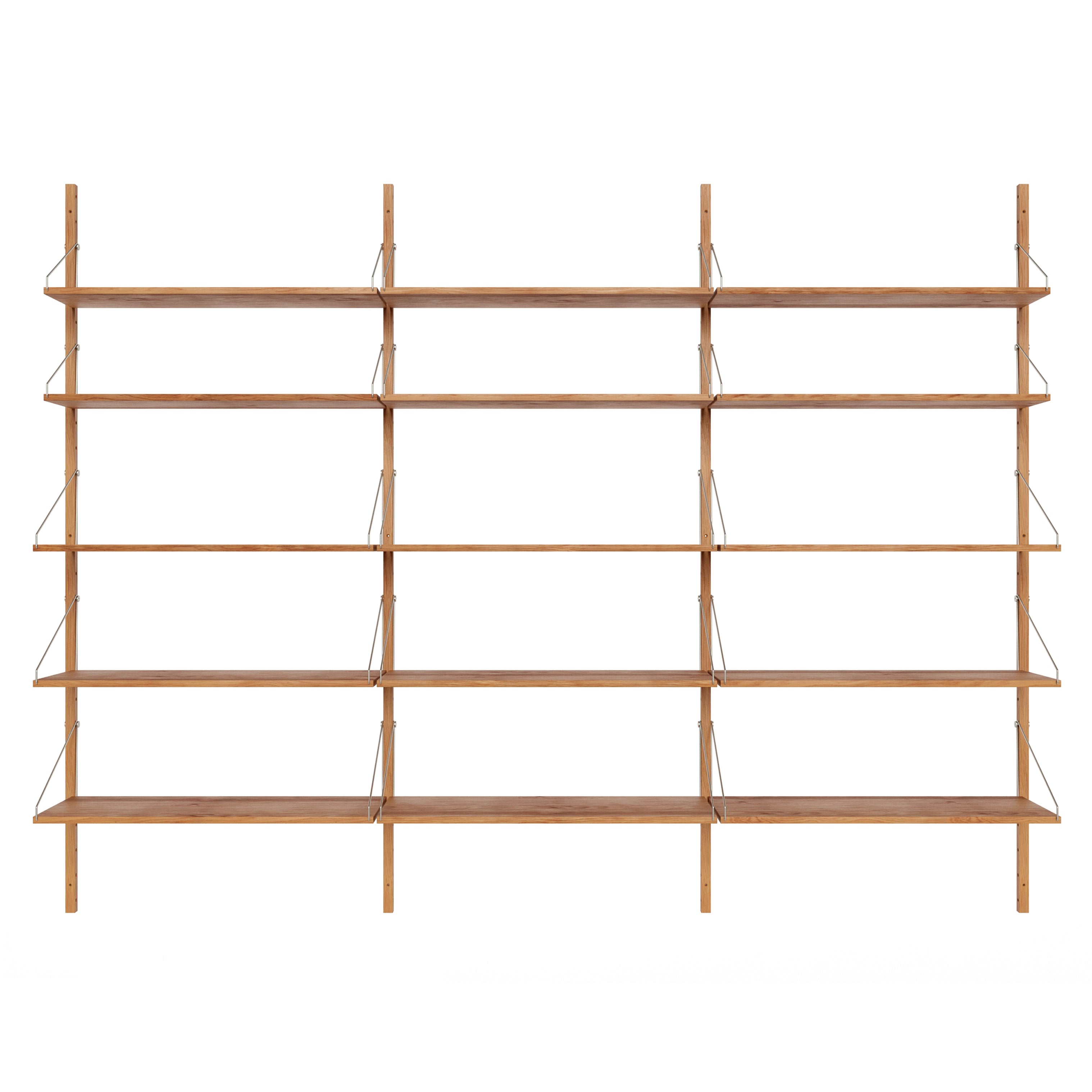 Shelf Library: High (W80) + Triple Section + Natural Oiled Oak