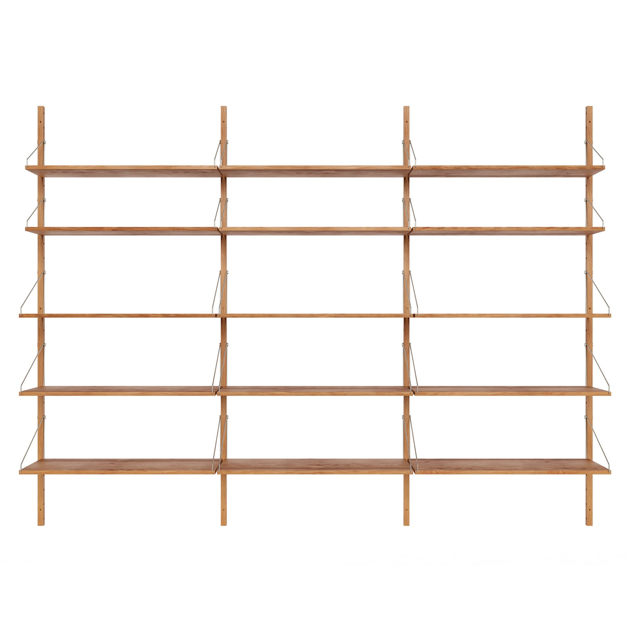 Shelf Library: High (W80) + Triple Section + Natural Oiled Oak
