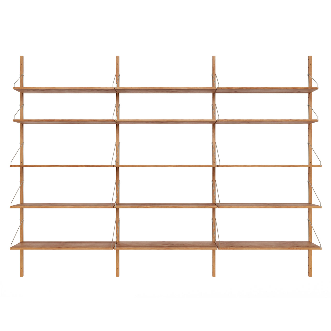 Shelf Library: High (W80) + Triple Section + Natural Oiled Oak