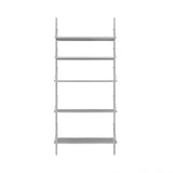 Shelf Library: Steel + High (W80) + Single Section + Stainless Steel
