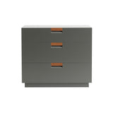 Frame Drawer Low: Storm Grey + Cognac