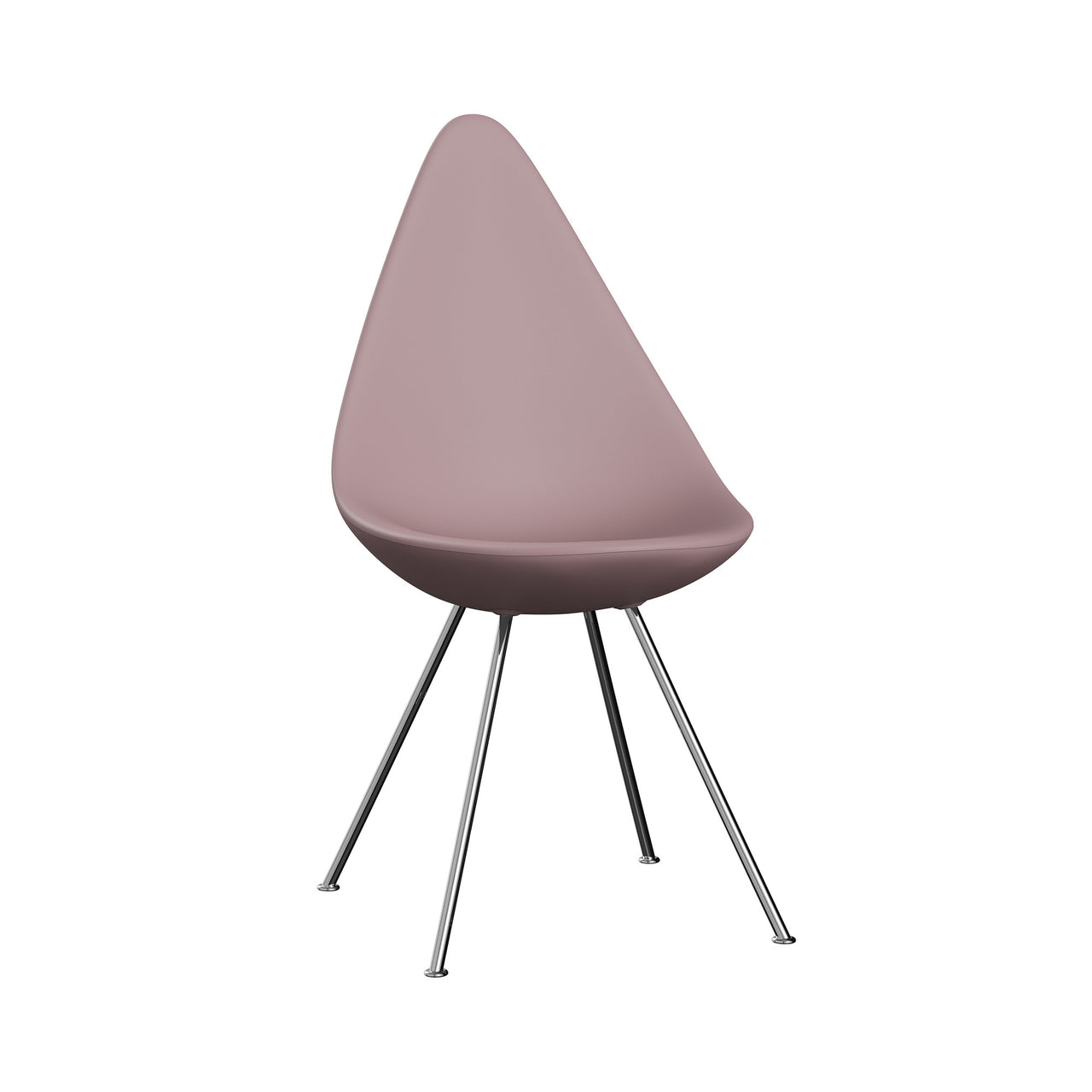 Drop Chair: High + Pale Rose + Chrome