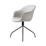 Bat Meeting Chair: Swivel Base + Fully Upholstered + Black Matt