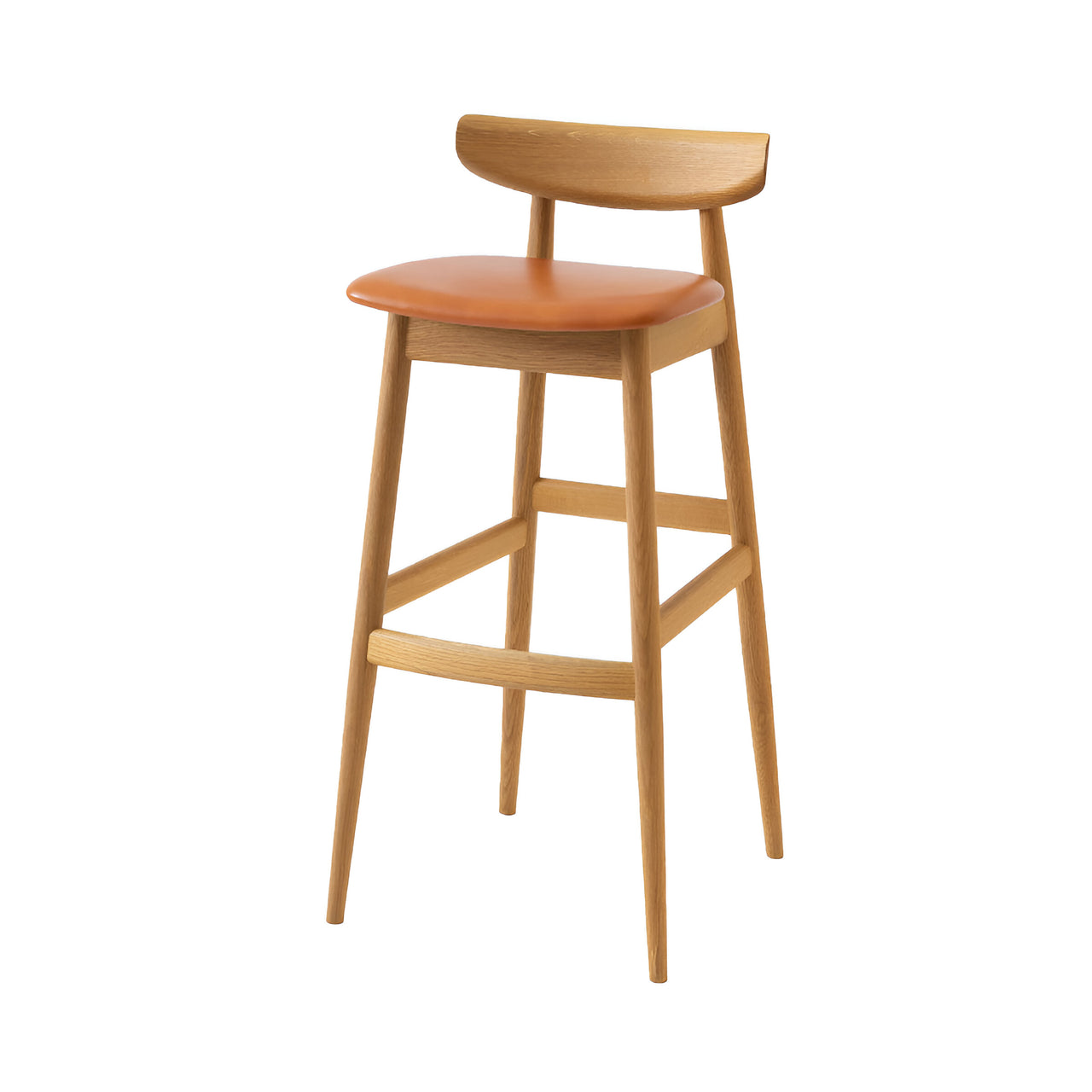 Contract Collection Counter Chair: Seat Upholstered + White Oak