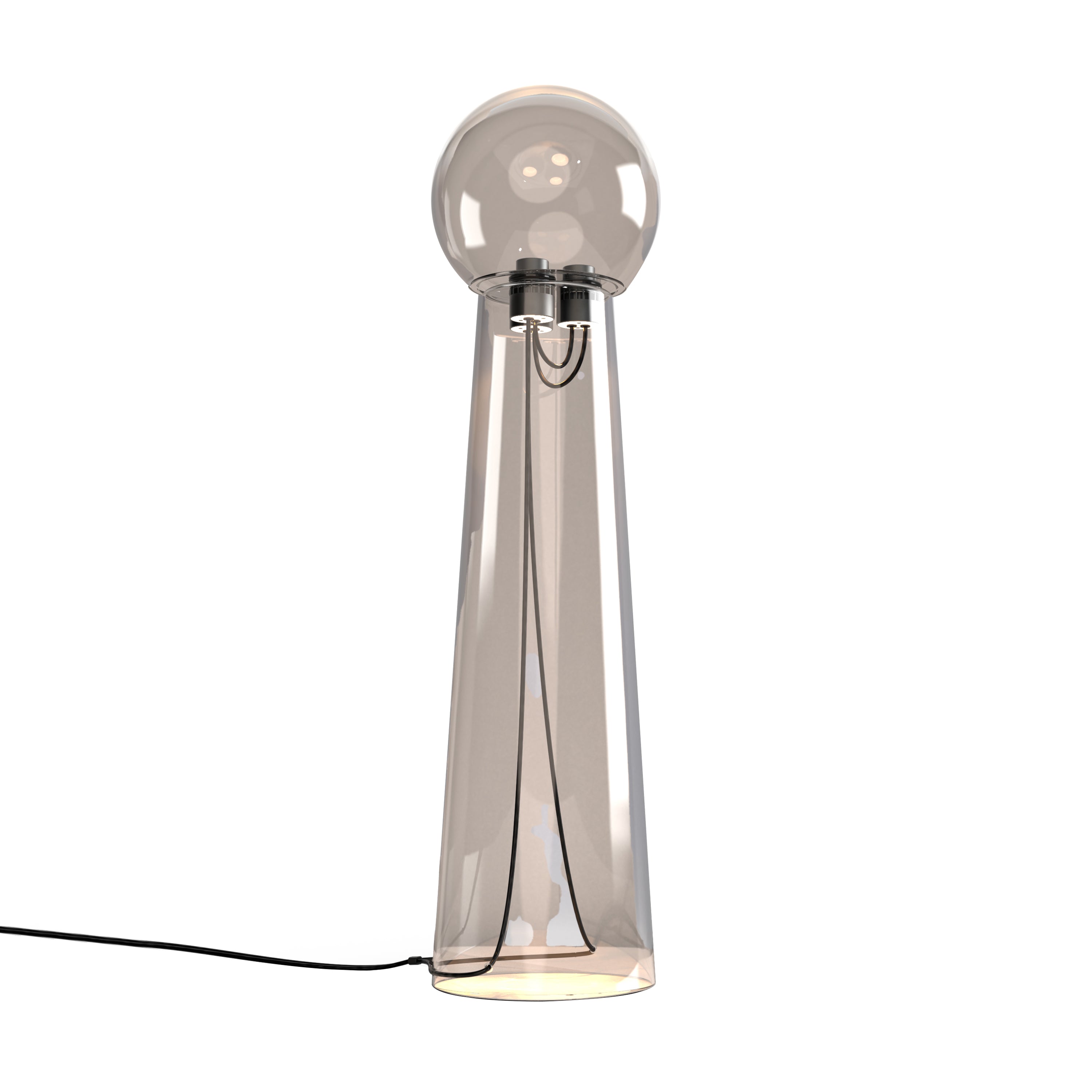 Gigi Grande Floor Lamp: Clear Transparent