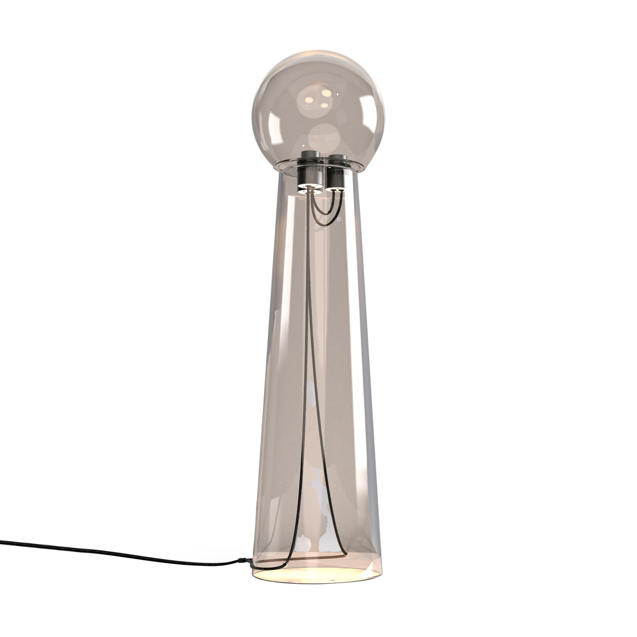 Gigi Grande Floor Lamp: Clear Transparent