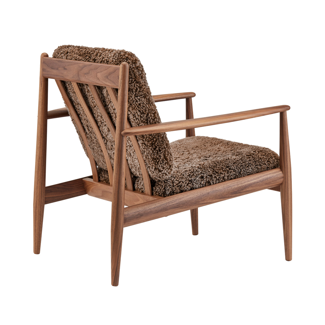 GJ 118 Easy Chair: American Walnut + Sheepskin