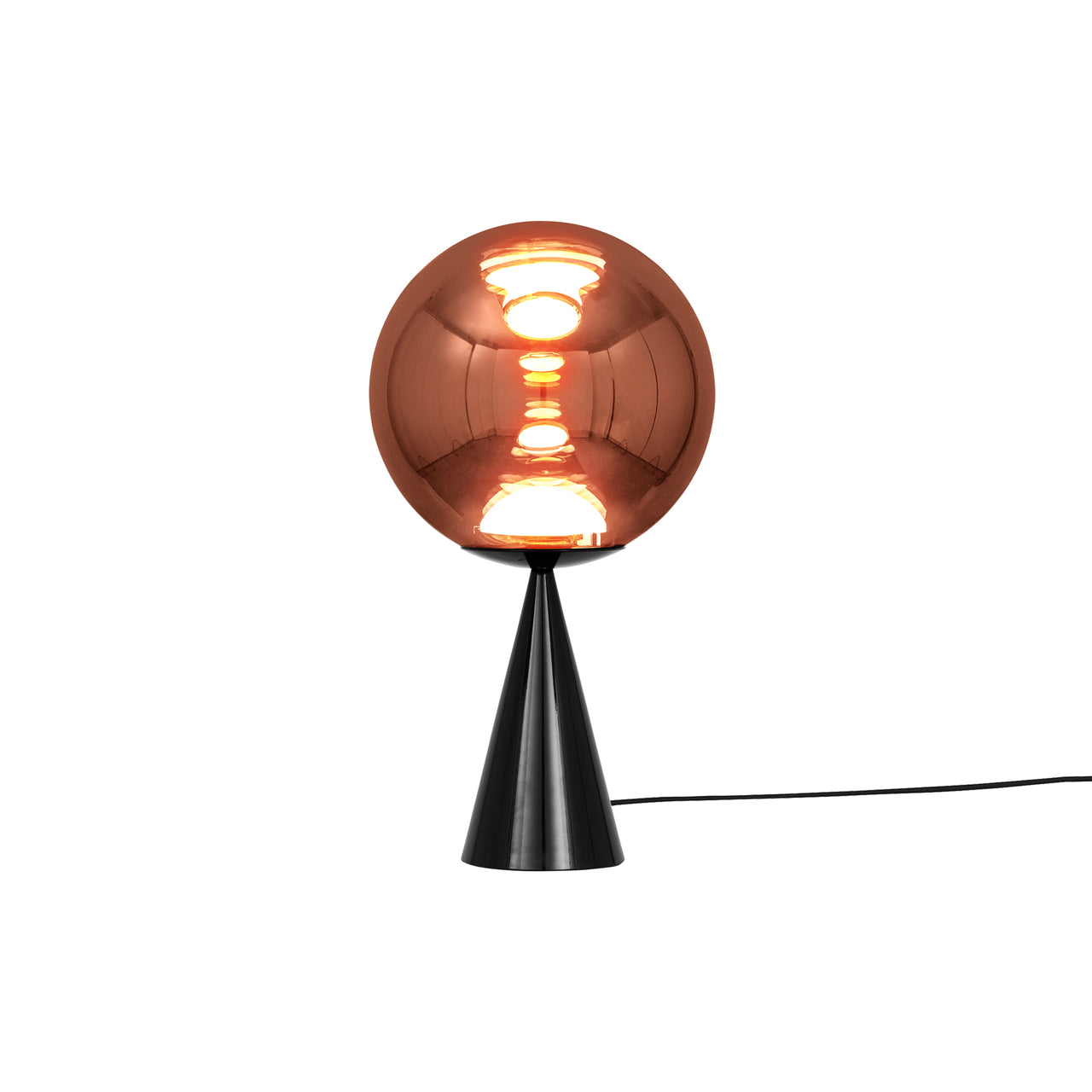 Globe Cone Fat Table Lamp: Copper