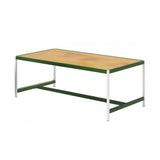 Grid Desk: Oak Veneer + Leaf Green + Signal White Metal