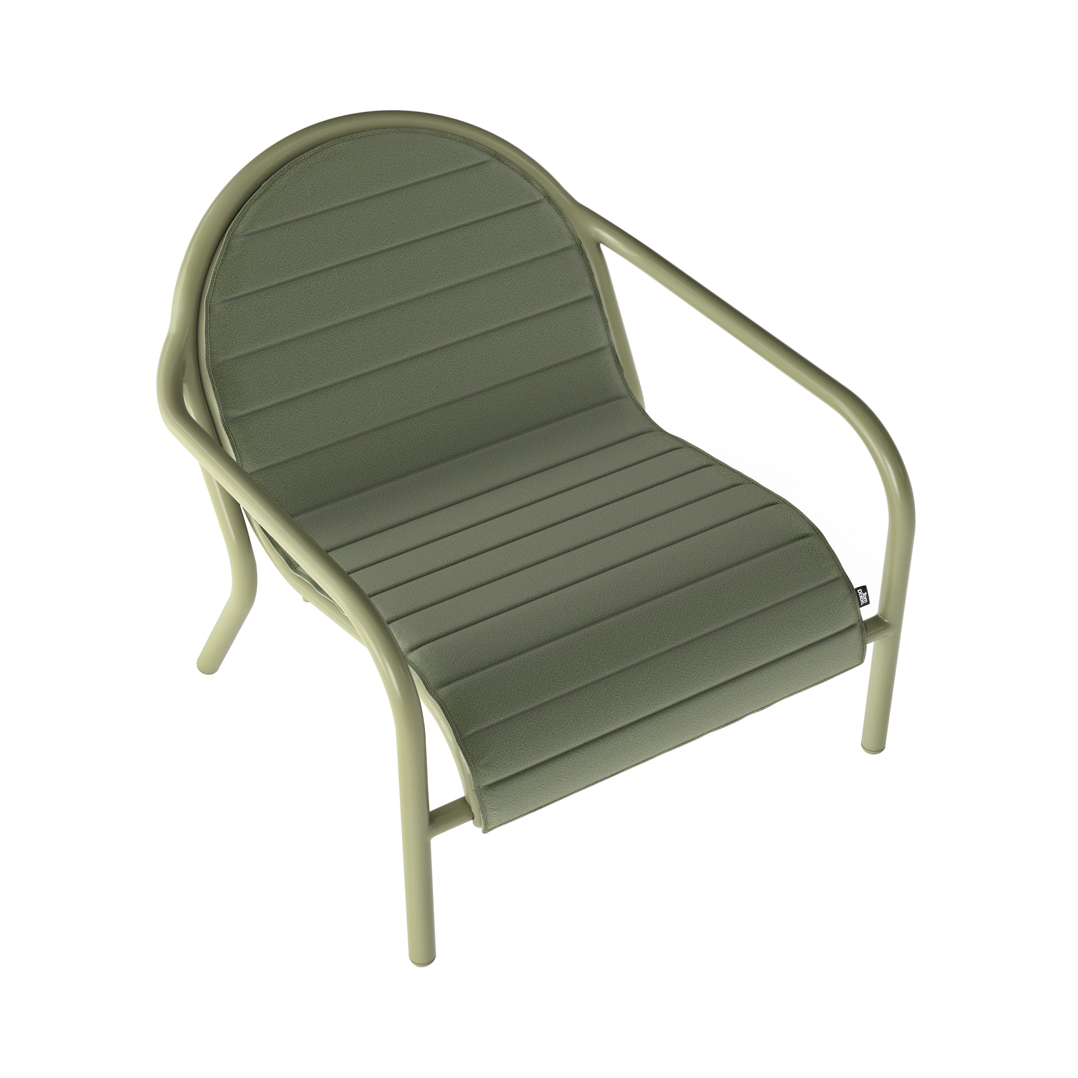 Groove Lounge Chair: With Cushion + Moss