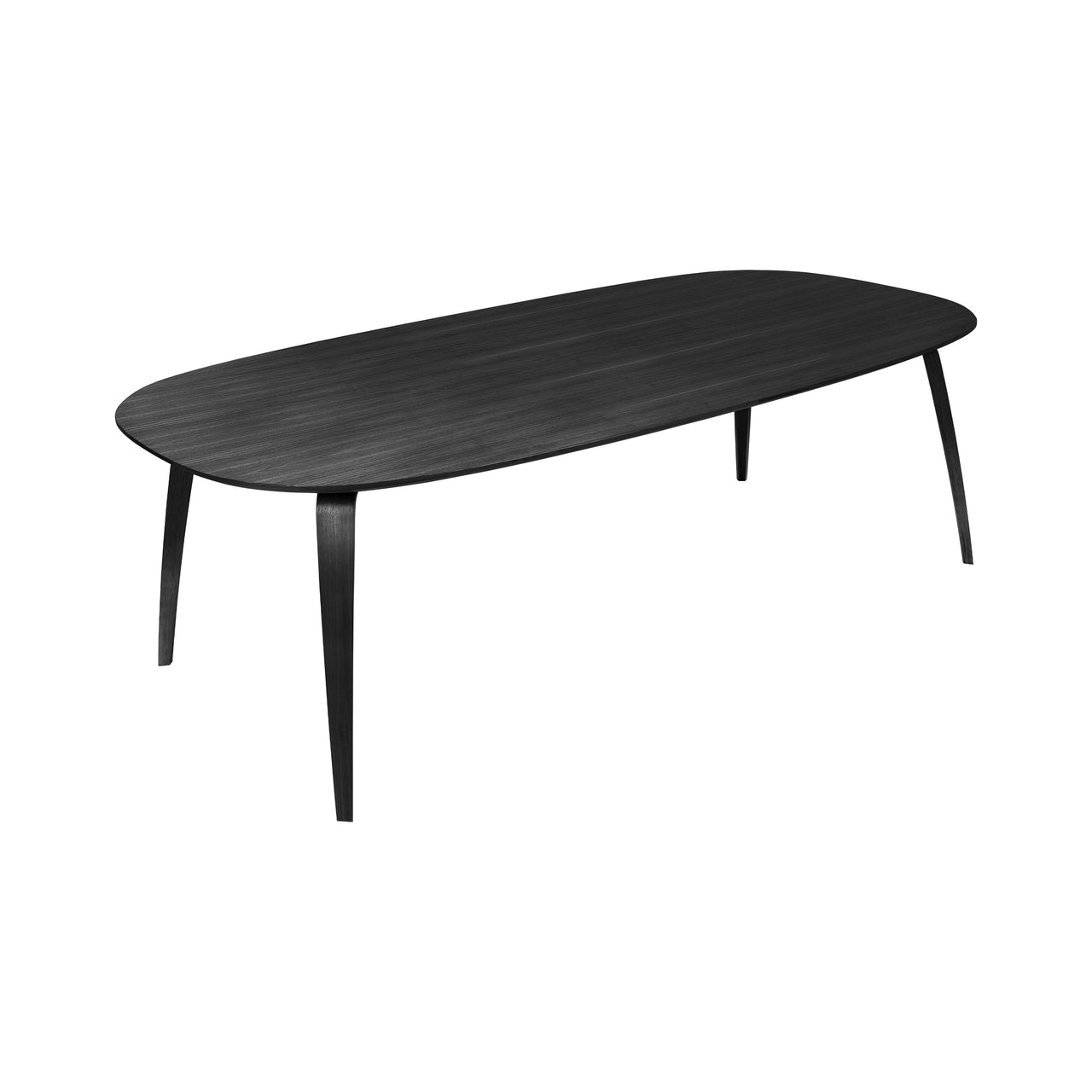 Gubi Dining Table: Elliptical + Black Stained Ash