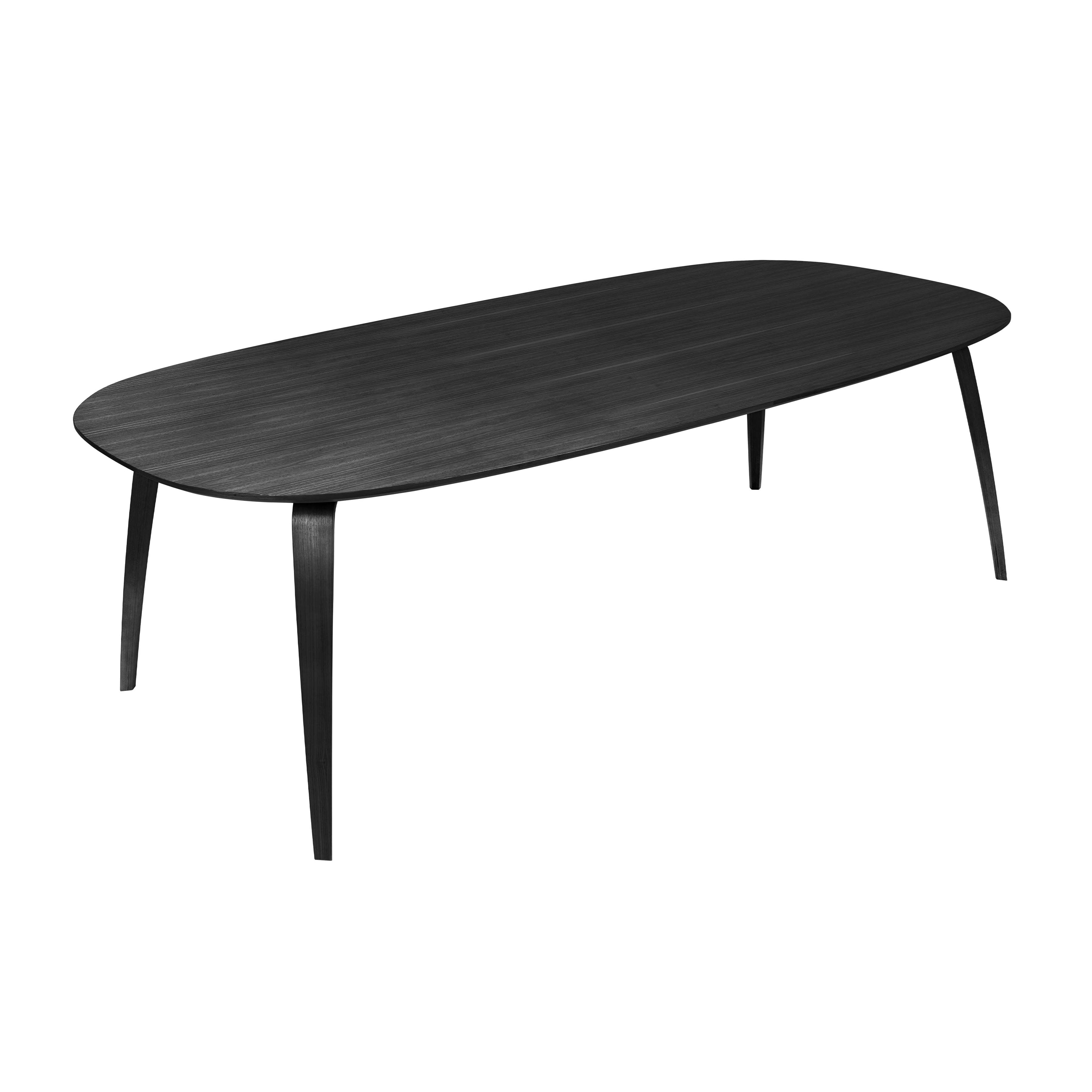 Gubi Dining Table: Elliptical + Black Stained Ash