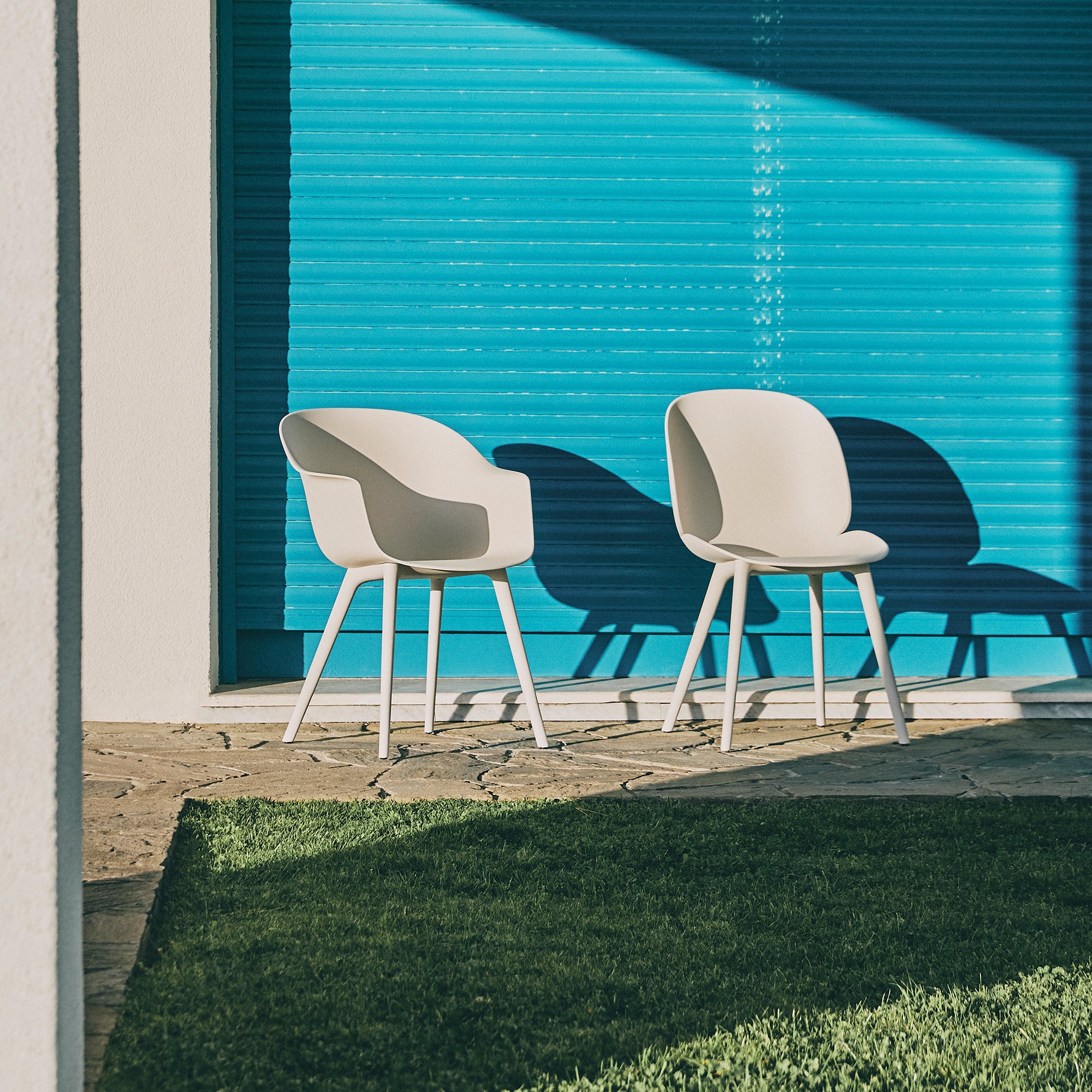 Beetle Outdoor Dining Chair: Plastic Base