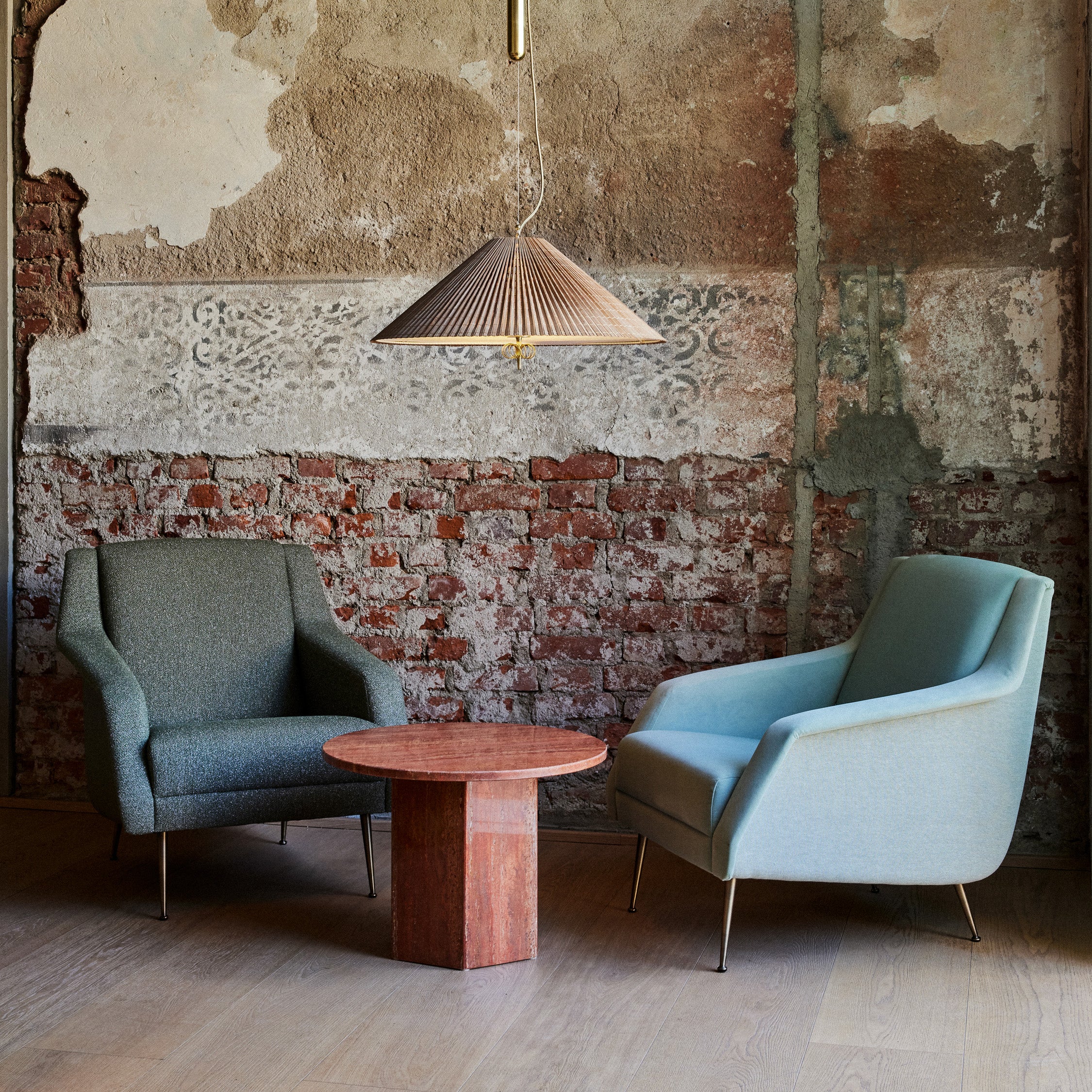 Epic Round Coffee Table: Travertine
