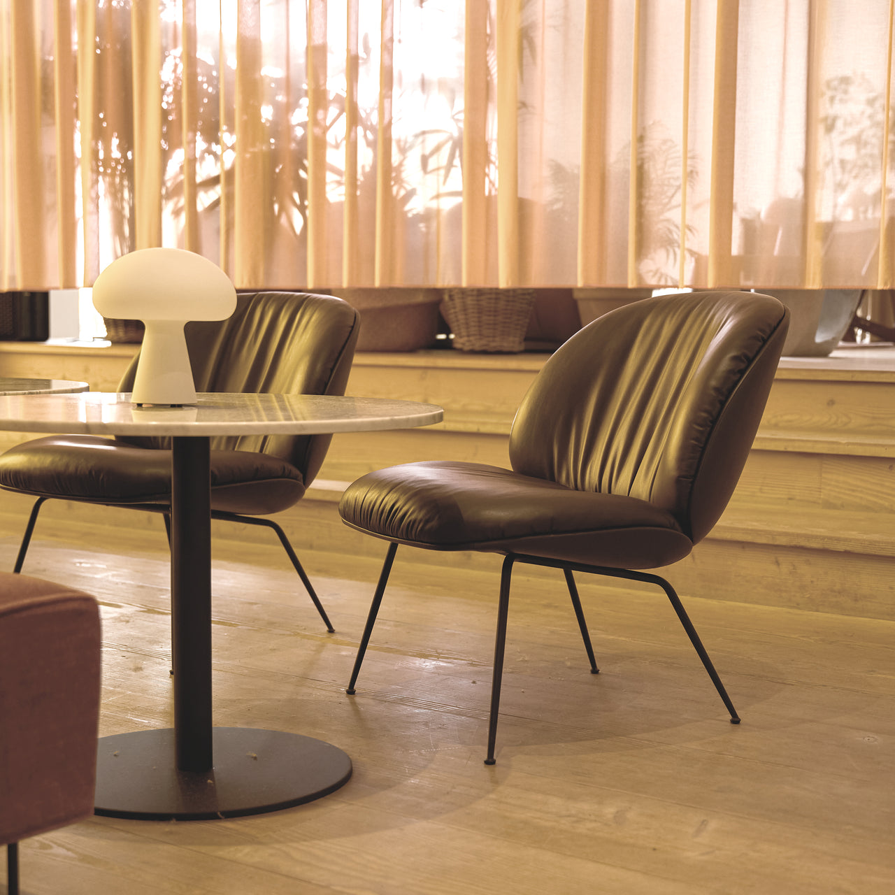 Beetle Soft Lounge Chair: Conic base + Fully Upholstered