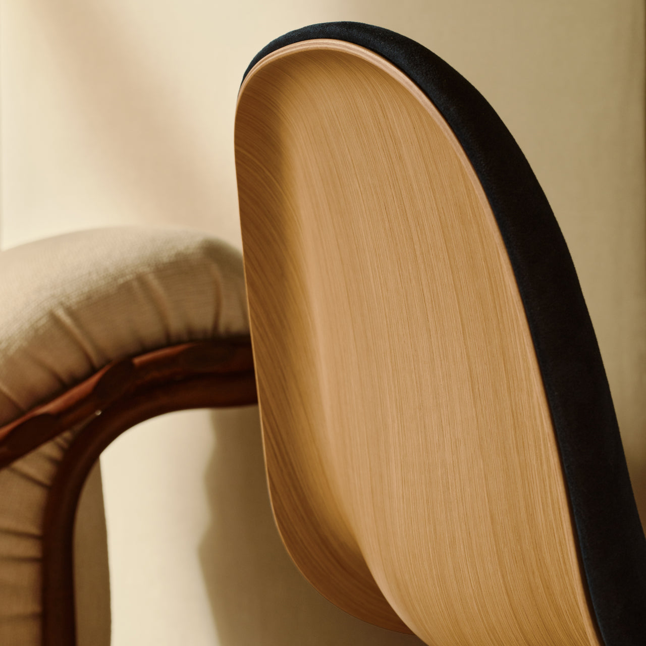 3D Stacking Dining Chair Sledge Base: Front Upholstered