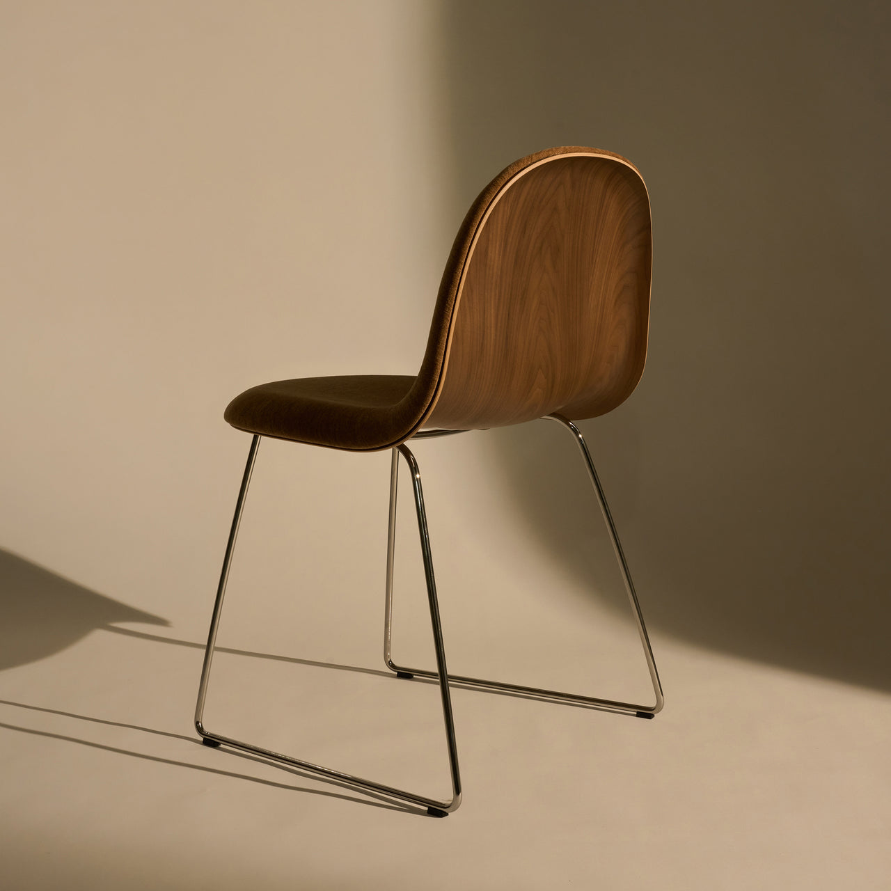 3D Stacking Dining Chair Sledge Base: Front Upholstered