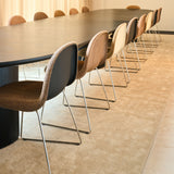 3D Stacking Dining Chair Sledge Base: Front Upholstered