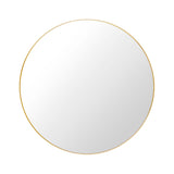 Gubi Wall Mirror: Round + Polished Brass