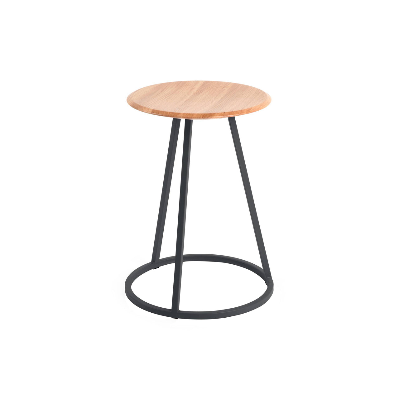 Gustave Stool: Natural Oak + Slate Grey