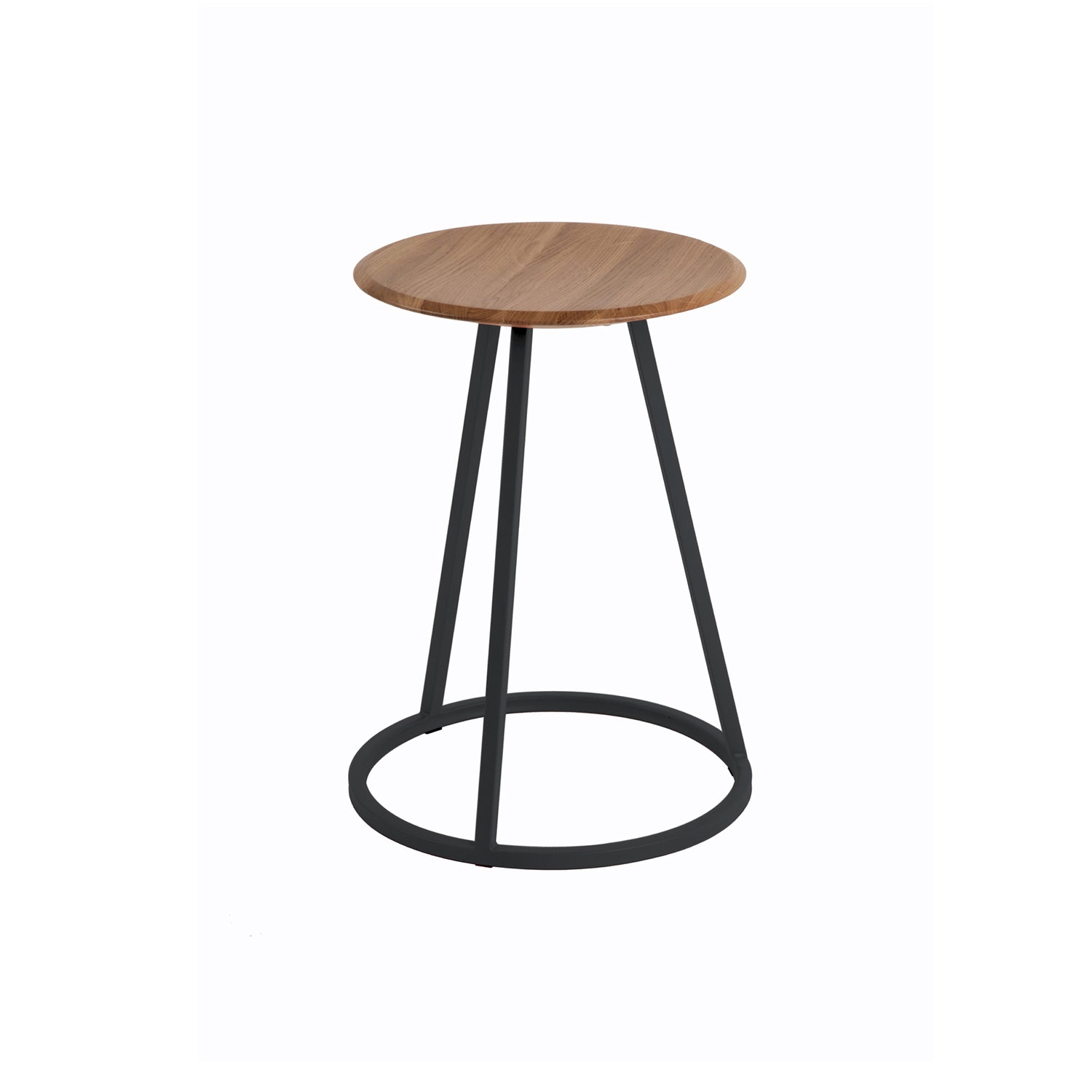 Gustave Stool: Natural Walnut + Slate Grey