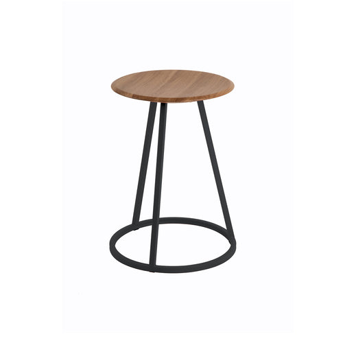 Gustave Stool: Natural Walnut + Slate Grey